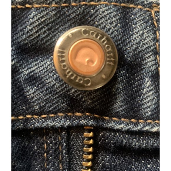 SOLD!!!Carhartt Women’s Size 12X28 Carpenter Blue Jeans Mid Rise WB013 VIO 30x28 - Picture 11 of 11